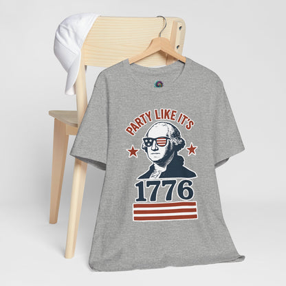 Party Like It's 1776 T-Shirt – Funny 4th of July Tee with George Washington Graphic - WhimSpin - https://whimspin.com