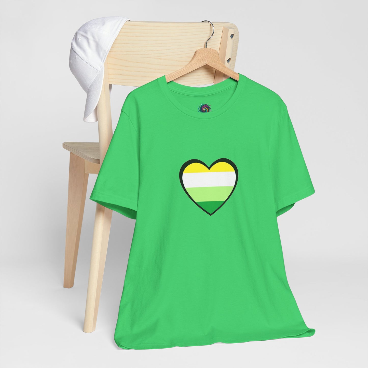 Gender Neutral Pride Flag Heart T-Shirt – Unisex LGBTQ+ Graphic Tee - WhimSpin - https://whimspin.com