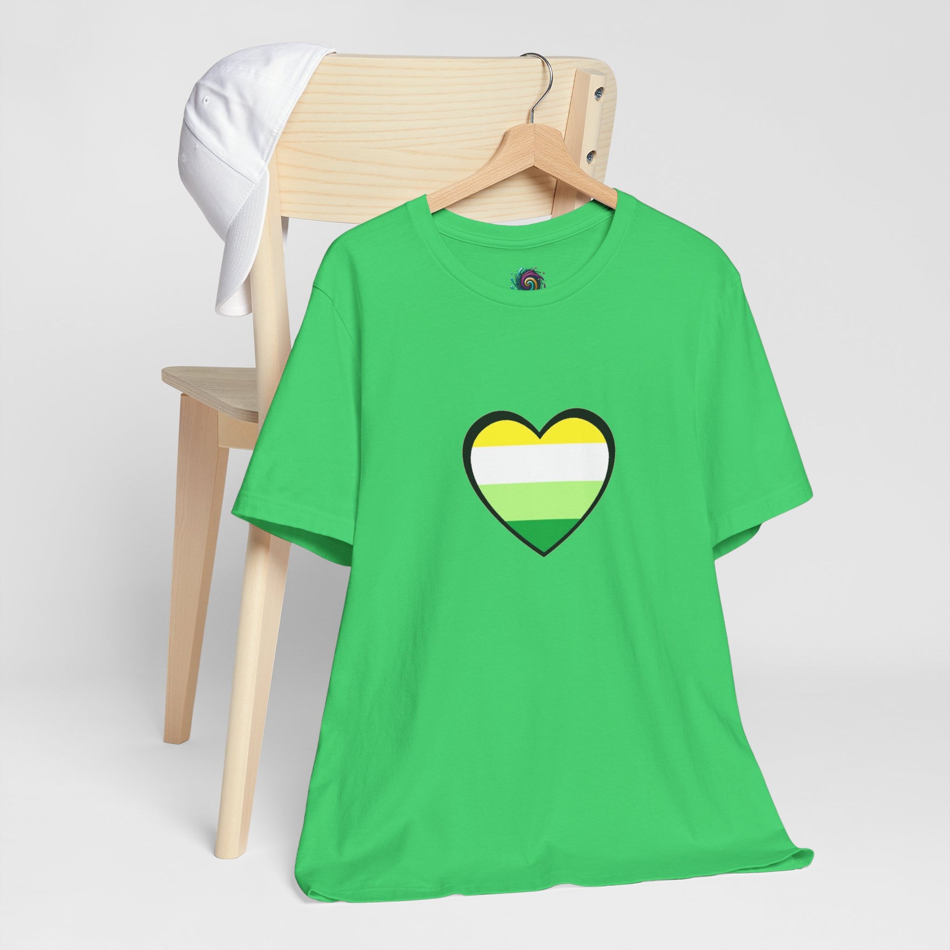 Gender Neutral Pride Flag Heart T-Shirt – Unisex LGBTQ+ Graphic Tee - WhimSpin - https://whimspin.com