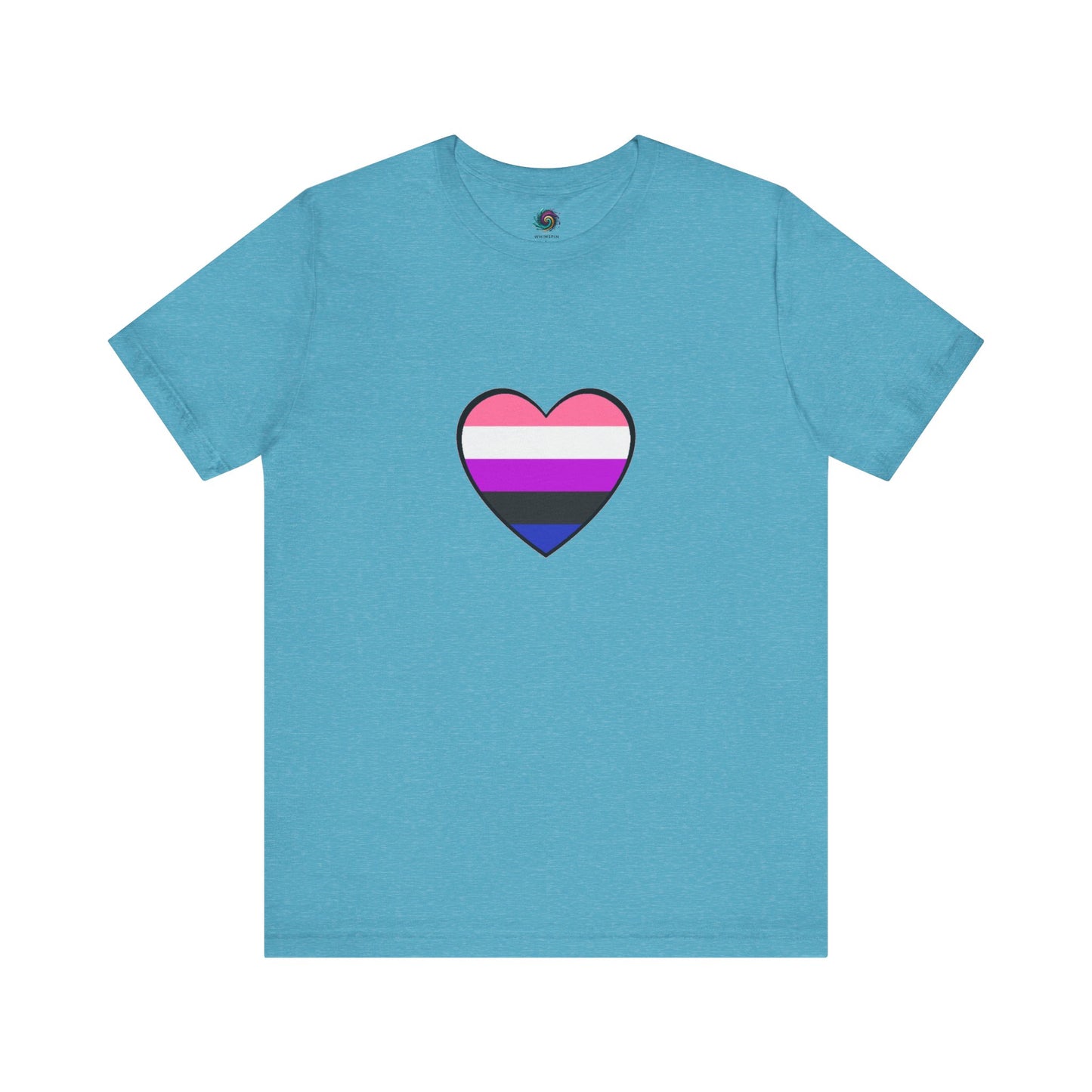 Genderfluid Pride Heart T-Shirt – Bold LGBTQIA+ Flag Tee - WhimSpin - https://whimspin.com