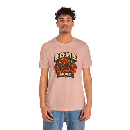 Leaf Pile Recovery Mode T-Shirt – Funny Fall Leaves Tee