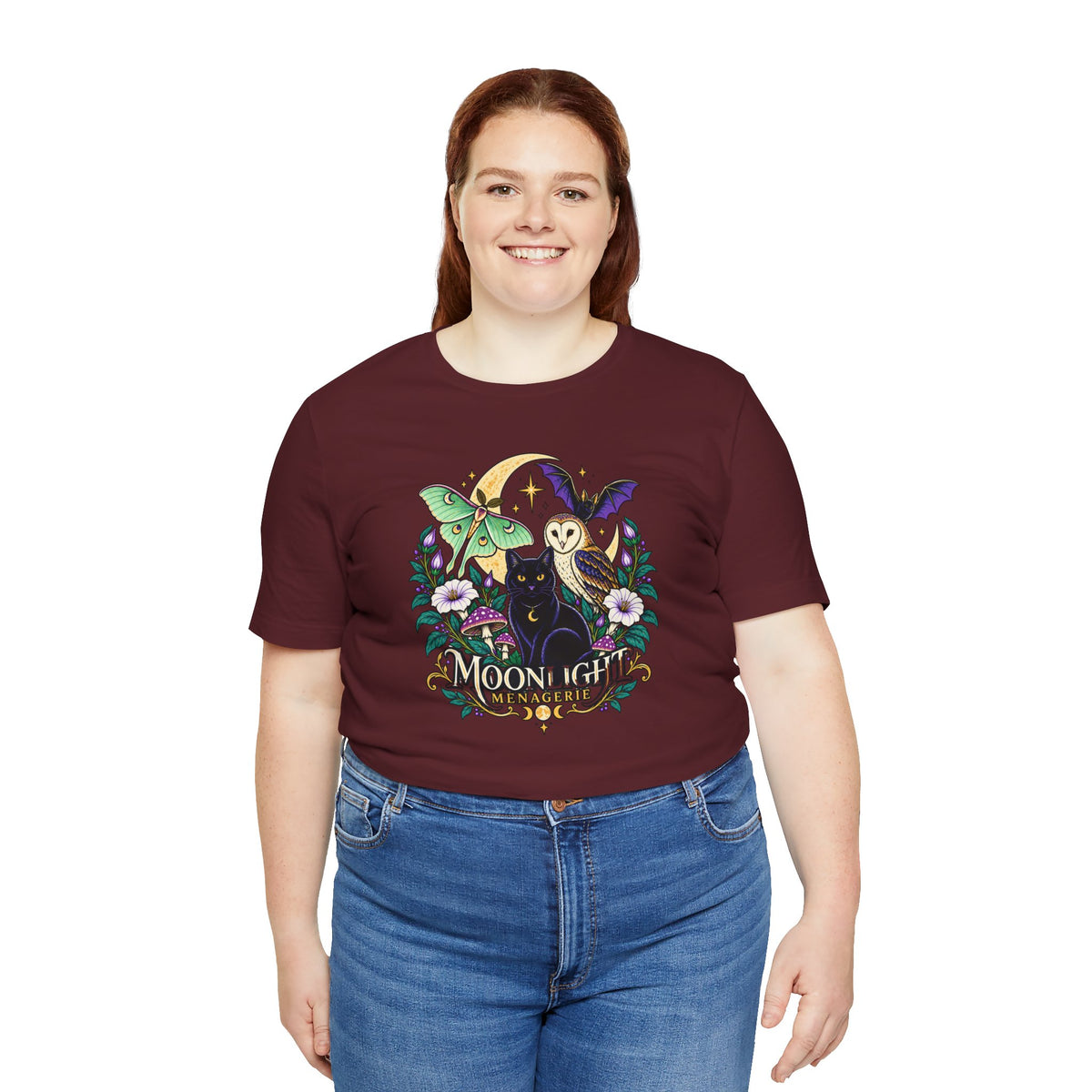 Moonlight Menagerie T-Shirt – Witchy Nocturnal Animals Tee