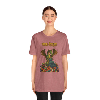 Yarn Dragon T-Shirt – Funny Knitting Dragon Shirt for Yarn Lovers