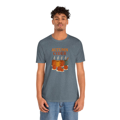 Autumn Cider T-Shirt – Cozy Fall Graphic Tee with Steaming Mugs