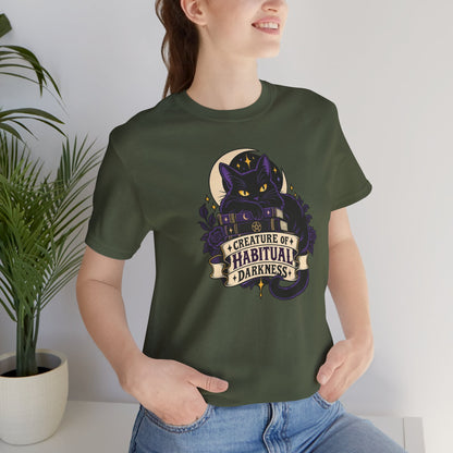 Creature of Habitual Darkness T-Shirt – Black Cat Goth Tee