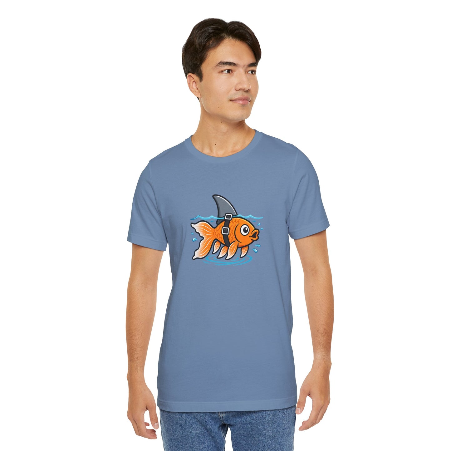 Goldfish Shark T-Shirt – Funny Fish Swimming  Graphic Tee