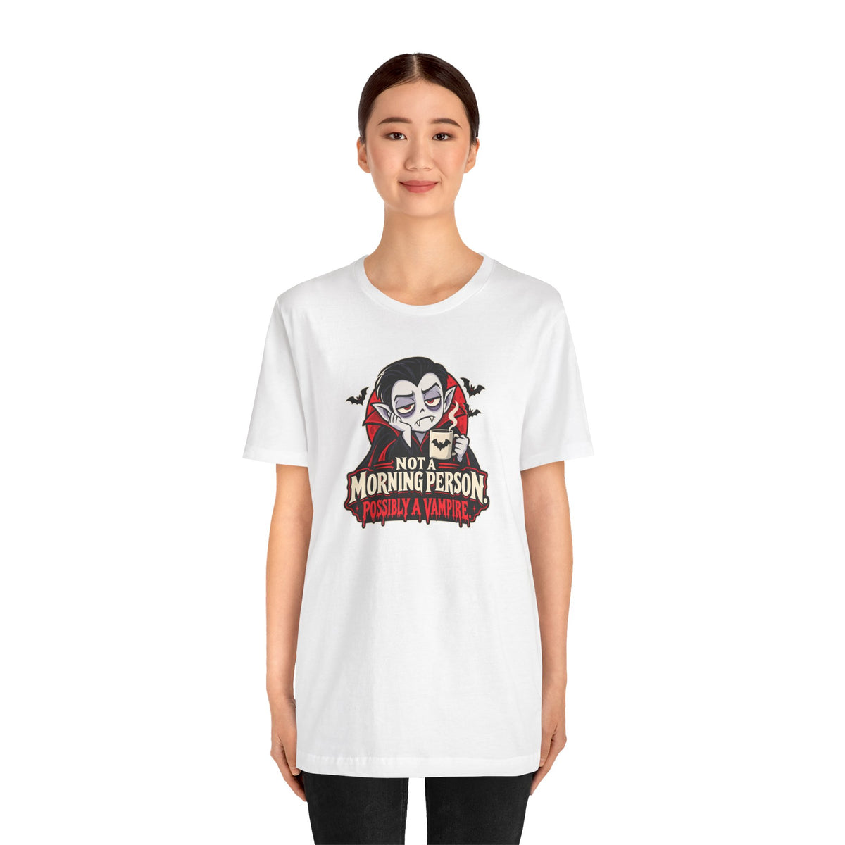Not a Morning Person Possibly a Vampire T-Shirt – Funny Halloween Tee