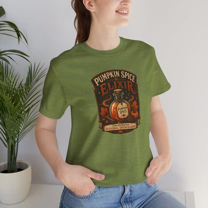 Pumpkin Spice Elixir T-Shirt – Funny Witchy Fall Coffee Tee