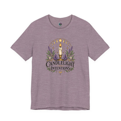 Candlelight and Intentions T-Shirt – Witchy Celestial Tee