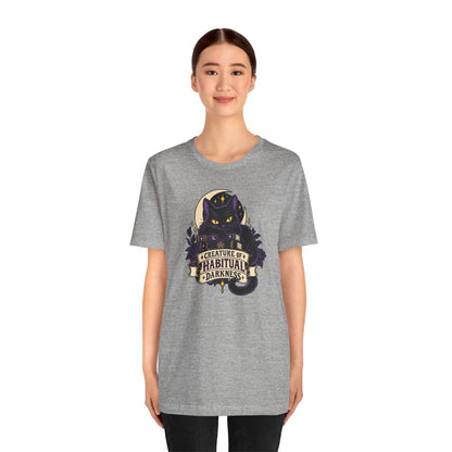 Creature of Habitual Darkness T-Shirt – Black Cat Goth Tee