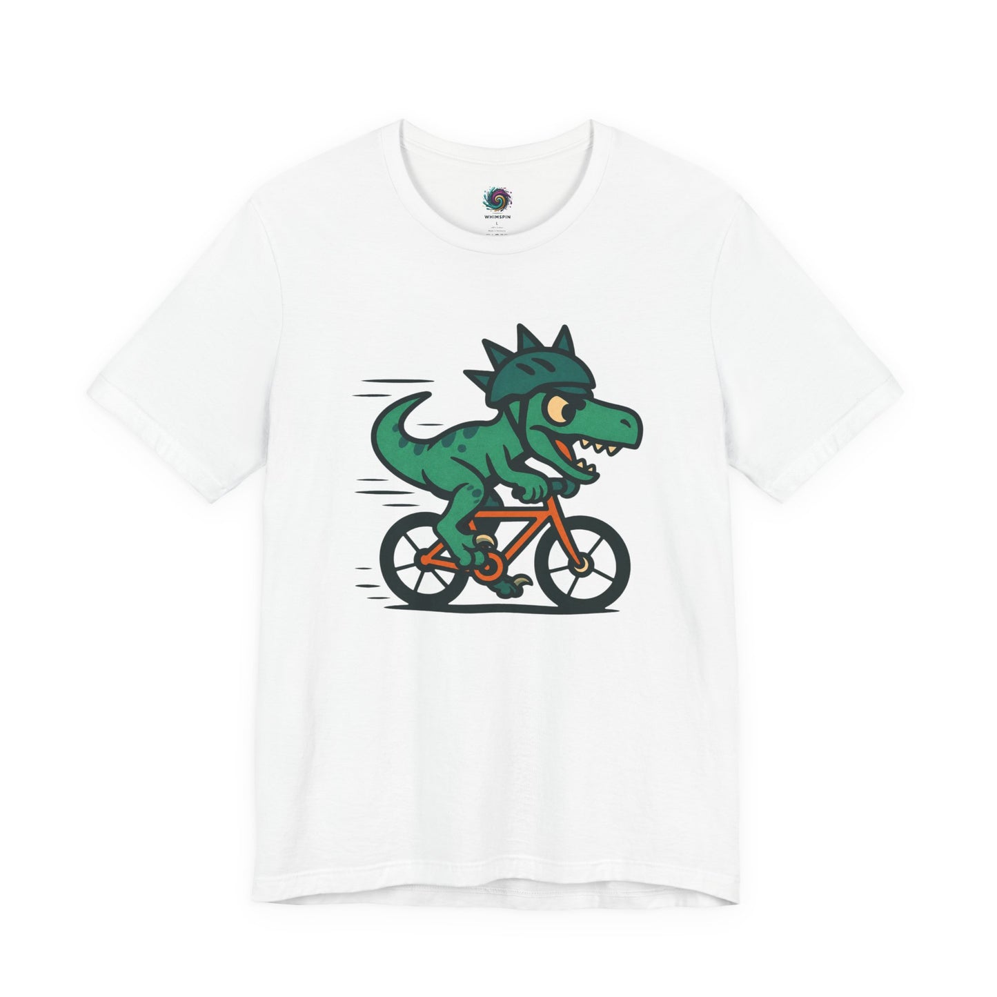 Velociraptor on a Bike T-Shirt – Funny Dino Velo Tee