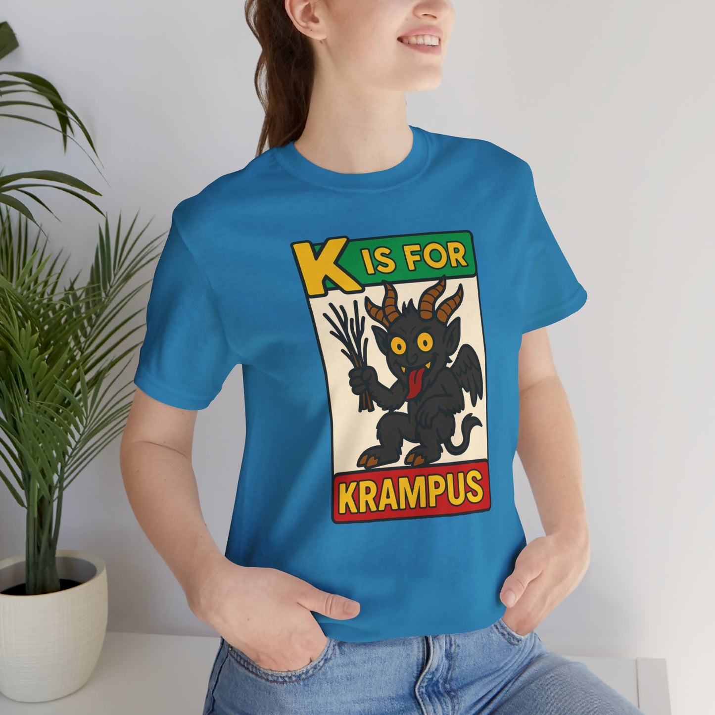 Krampus Alphabet Tee - "K is for Krampus" Holiday Graphic T-Shirt