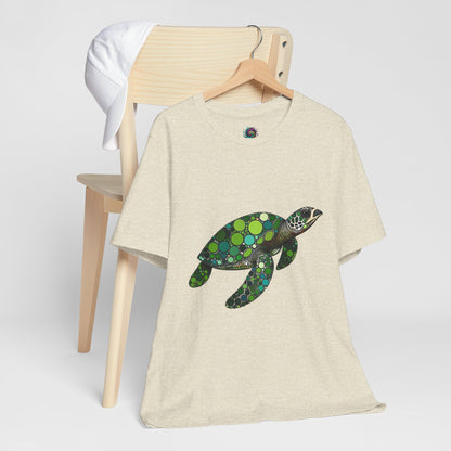 Geometric Sea Turtle T-Shirt – Eco Ocean Vibes Graphic Tee - WhimSpin - https://whimspin.com