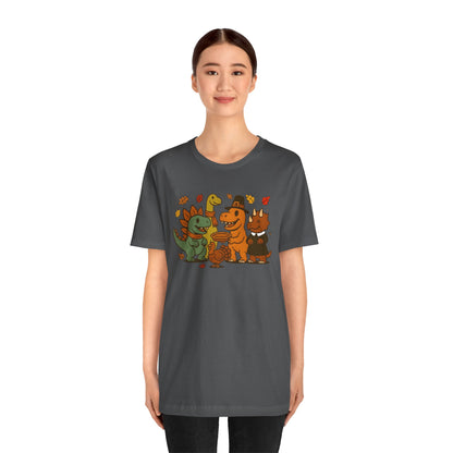 Thanksgiving Dinosaur T-Shirt – Funny Dino Thanksgiving Tee