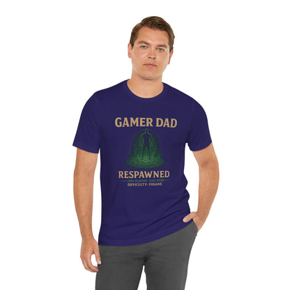 Gamer Dad Respawned T-Shirt – Funny New Fatherhood Gaming Tee