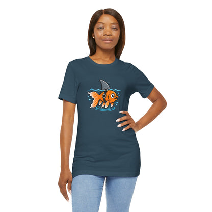 Goldfish Shark T-Shirt – Funny Fish Swimming  Graphic Tee