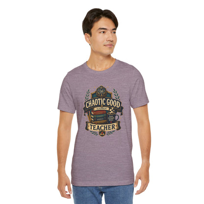 Chaotic Good Teacher T-Shirt – RPG Teacher Graphic Tee