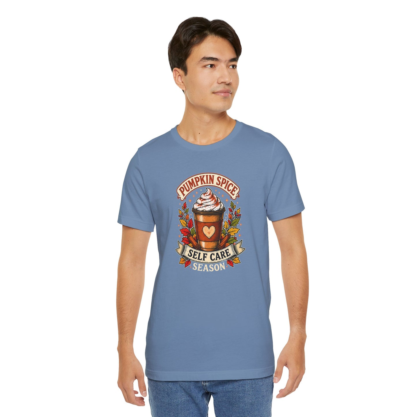 Pumpkin Spice Self Care Season T-Shirt – Funny Fall Coffee Tee