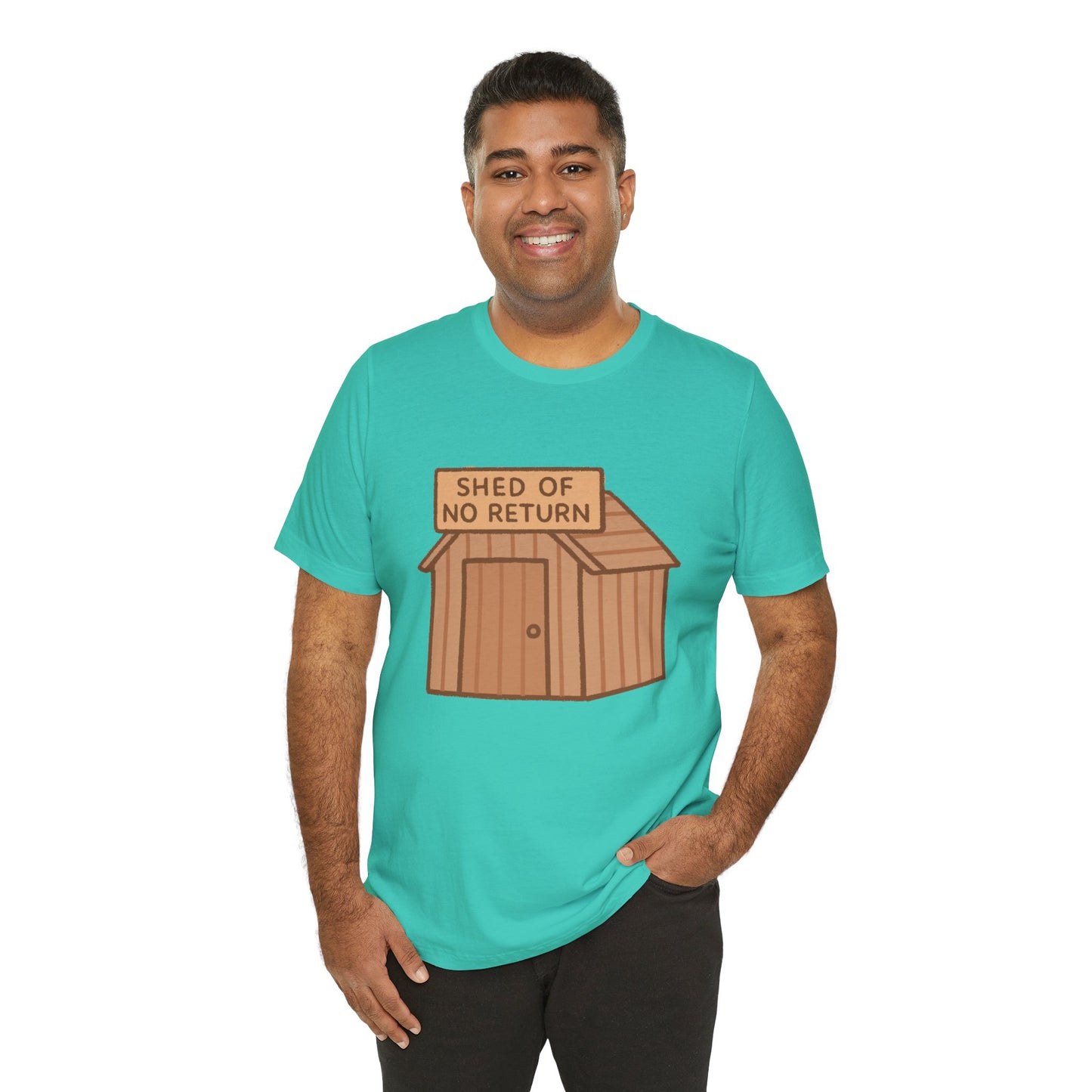 Shed of No Return T-Shirt – Meme & DIY Gardening Humor Tee
