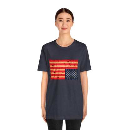 Inverted Flag Distress T-Shirt – Symbolic Upside Down Flag Design