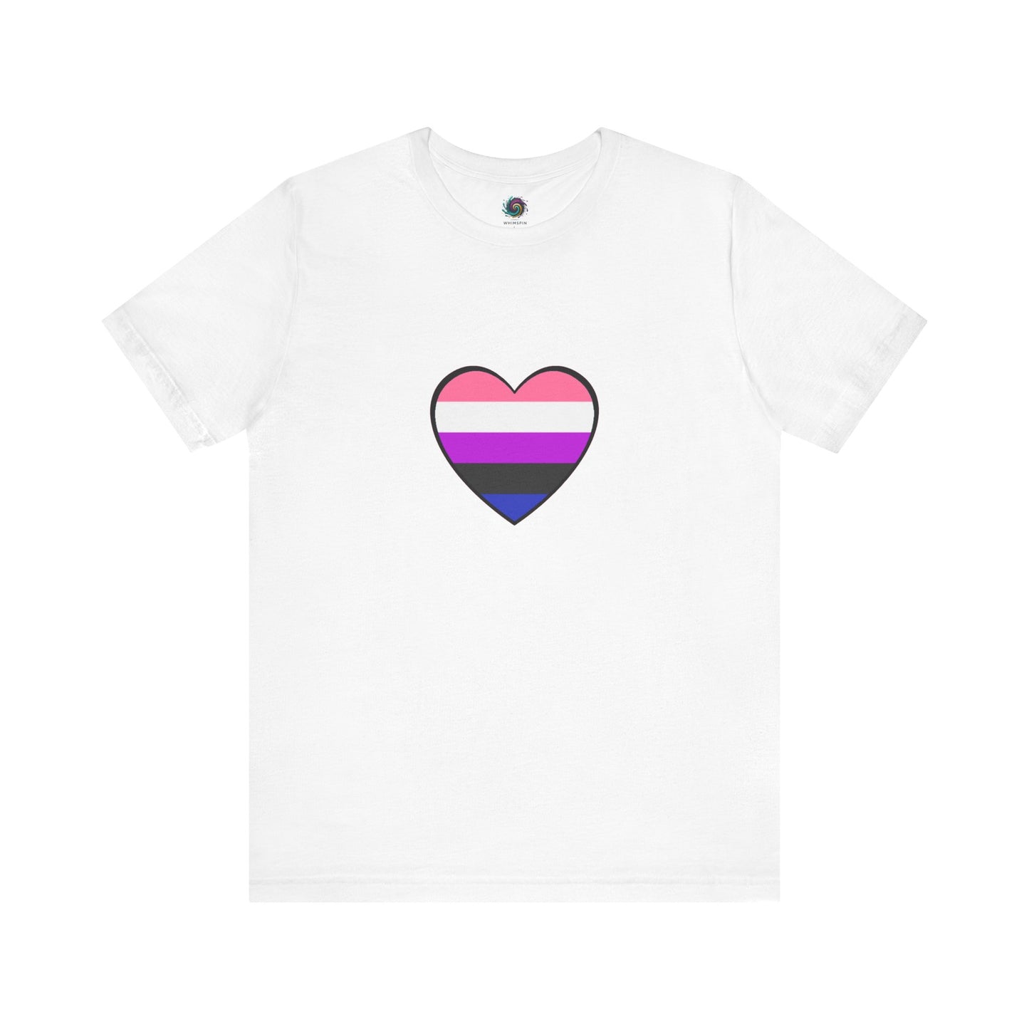 Genderfluid Pride Heart T-Shirt – Bold LGBTQIA+ Flag Tee - WhimSpin - https://whimspin.com