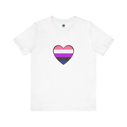 Genderfluid Pride Heart T-Shirt – Bold LGBTQIA+ Flag Tee - WhimSpin - https://whimspin.com