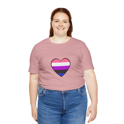 Genderfluid Pride Heart T-Shirt – Bold LGBTQIA+ Flag Tee - WhimSpin - https://whimspin.com