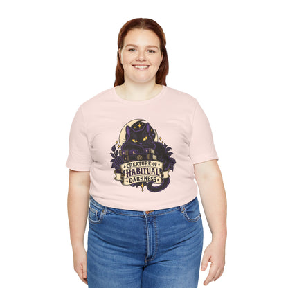 Creature of Habitual Darkness T-Shirt – Black Cat Goth Tee