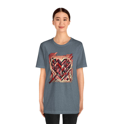 Cubist Heart T-Shirt – Modern Art Valentine's Day Graphic Tee