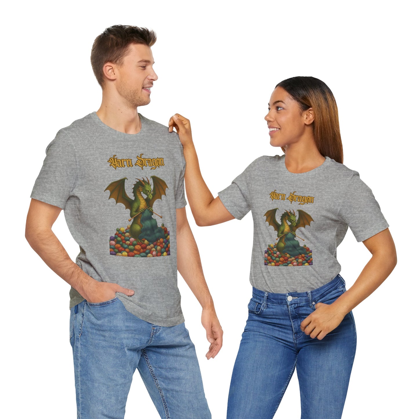 Yarn Dragon T-Shirt – Funny Knitting Dragon Shirt for Yarn Lovers