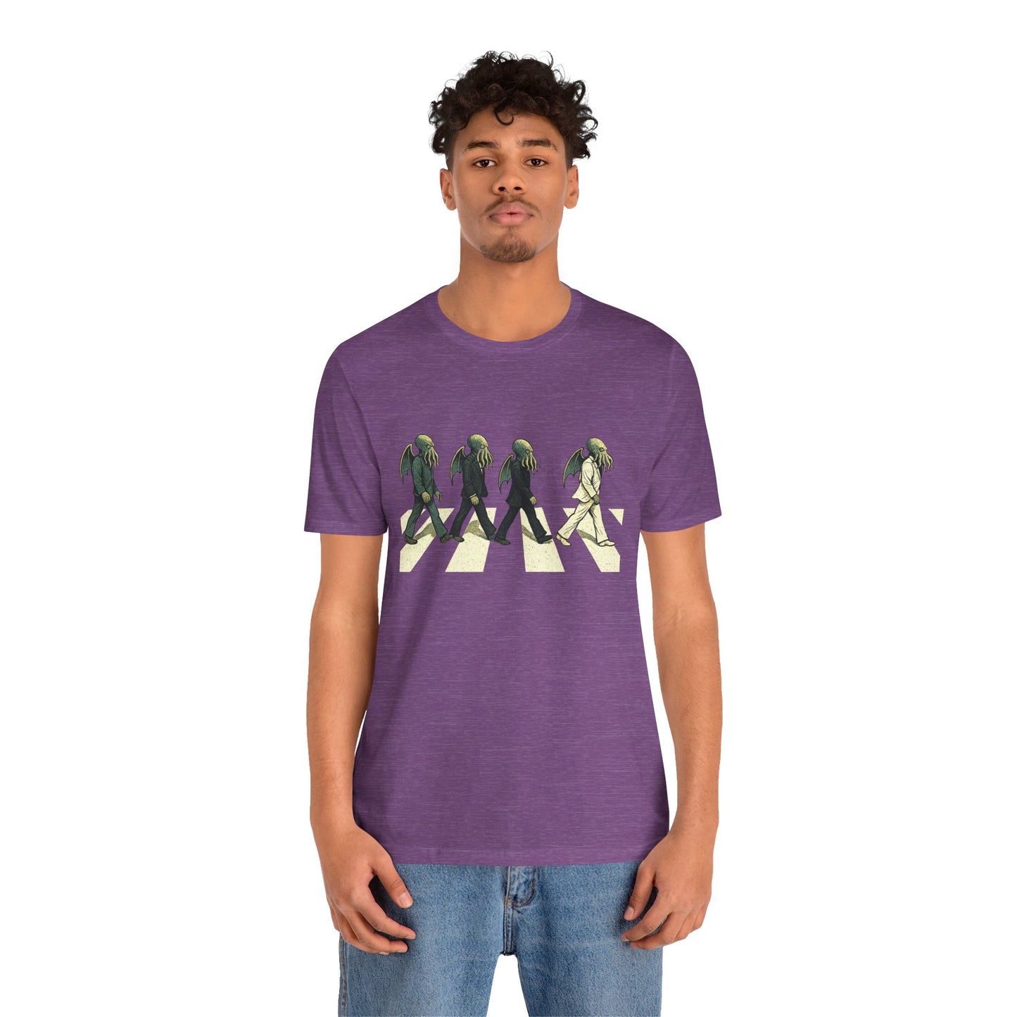 Cthulhu Crossing T-Shirt – Beatles Abbey Road Parody Tee | WhimSpin