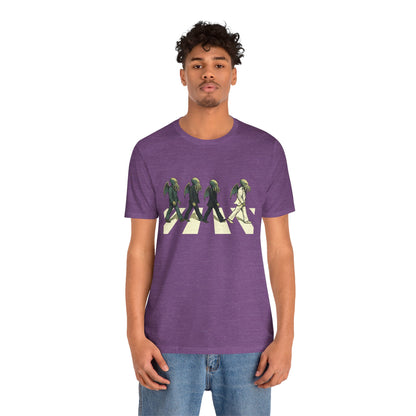 Cthulhu Crossing T-Shirt – Beatles Abbey Road Parody Tee | WhimSpin