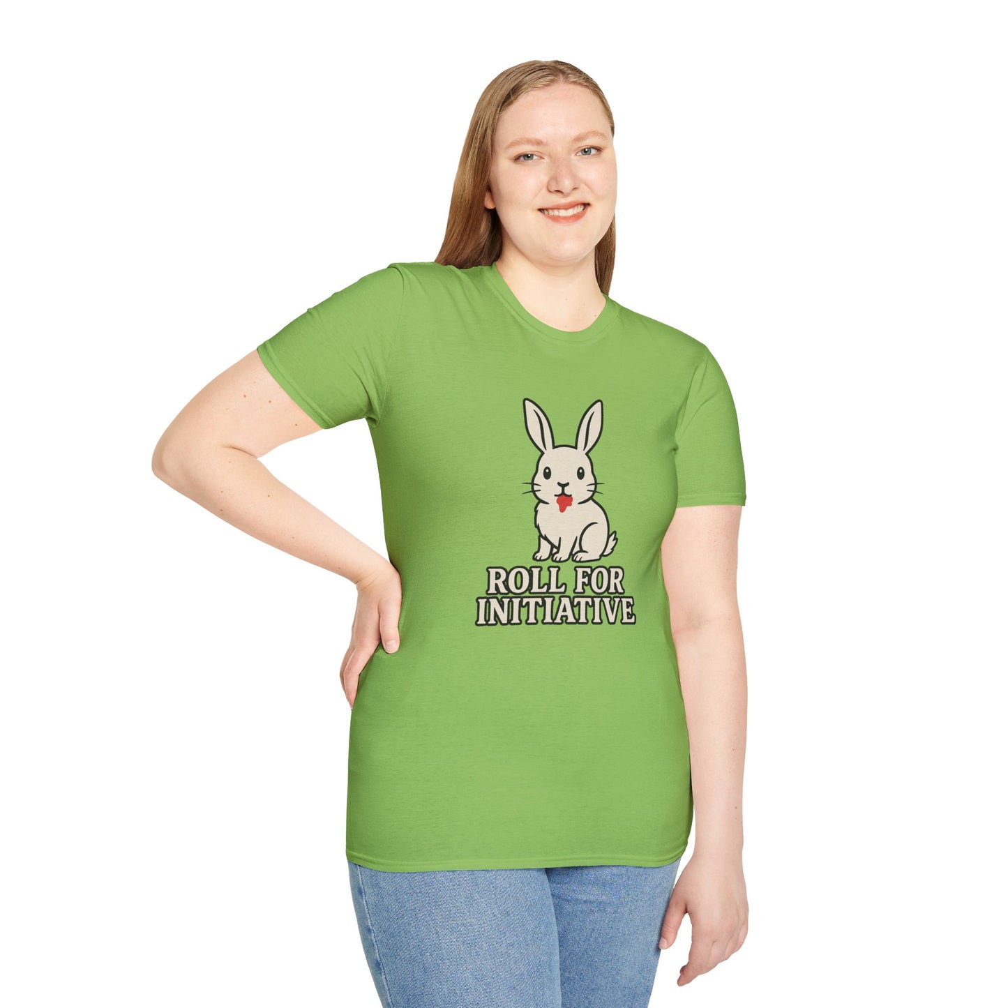 Roll for Initiative T-Shirt – Killer Bunny Humor Gaming Tee
