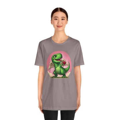 Cupidsaurus Rex T-Shirt – Funny Dinosaur Cupid Valentine’s Day Tee