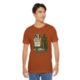 Rust orange crew-neck T-shirt with centered “Landscaping Service” graphic print