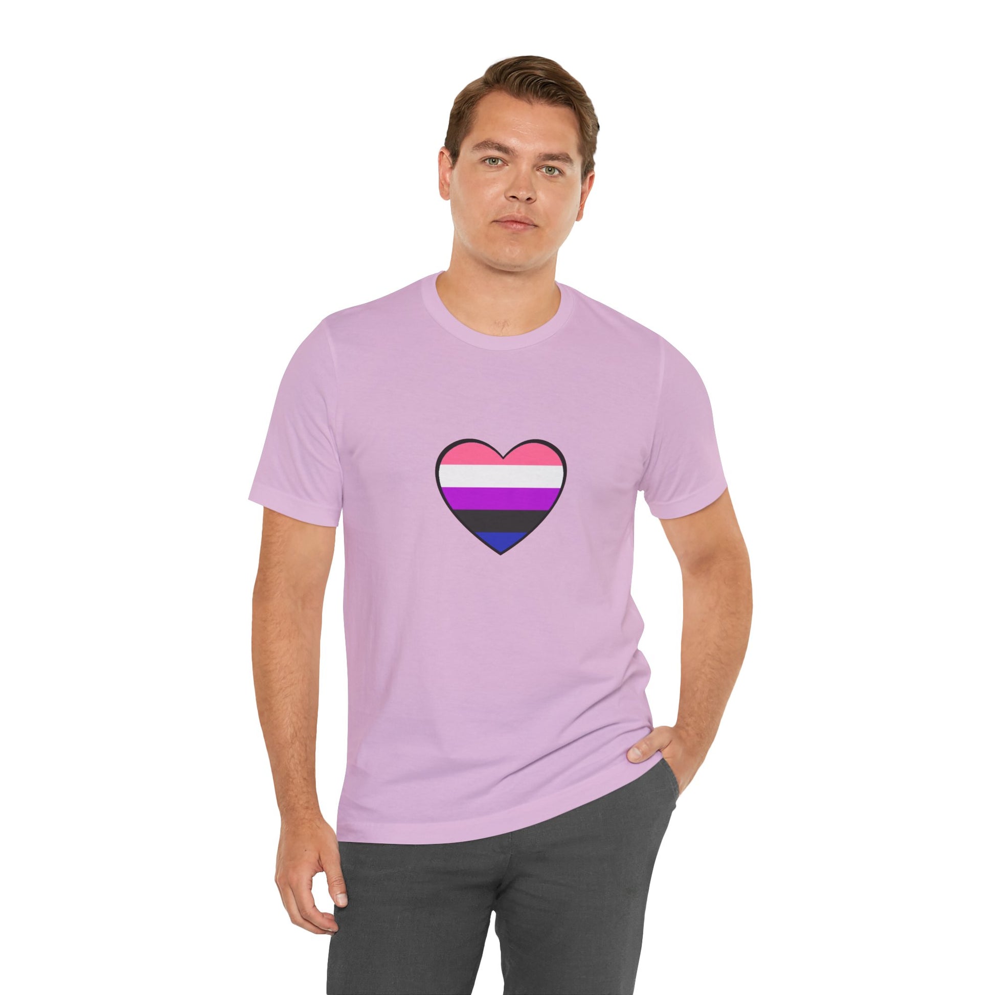 Genderfluid Pride Heart T-Shirt – Bold LGBTQIA+ Flag Tee - WhimSpin - https://whimspin.com
