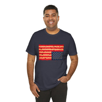 Inverted Flag Distress T-Shirt – Symbolic Upside Down Flag Design