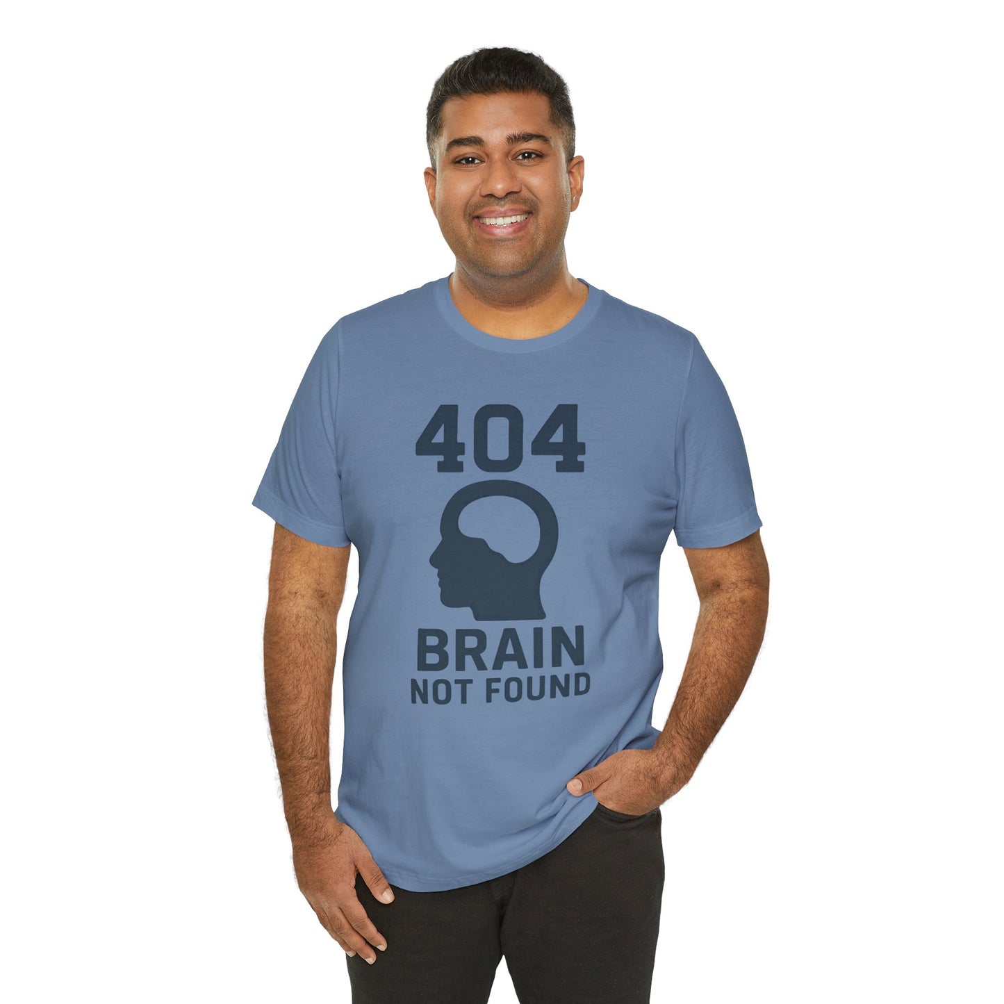 404 Brain Not Found T-Shirt – Techie Humor for Nerds & Geeks