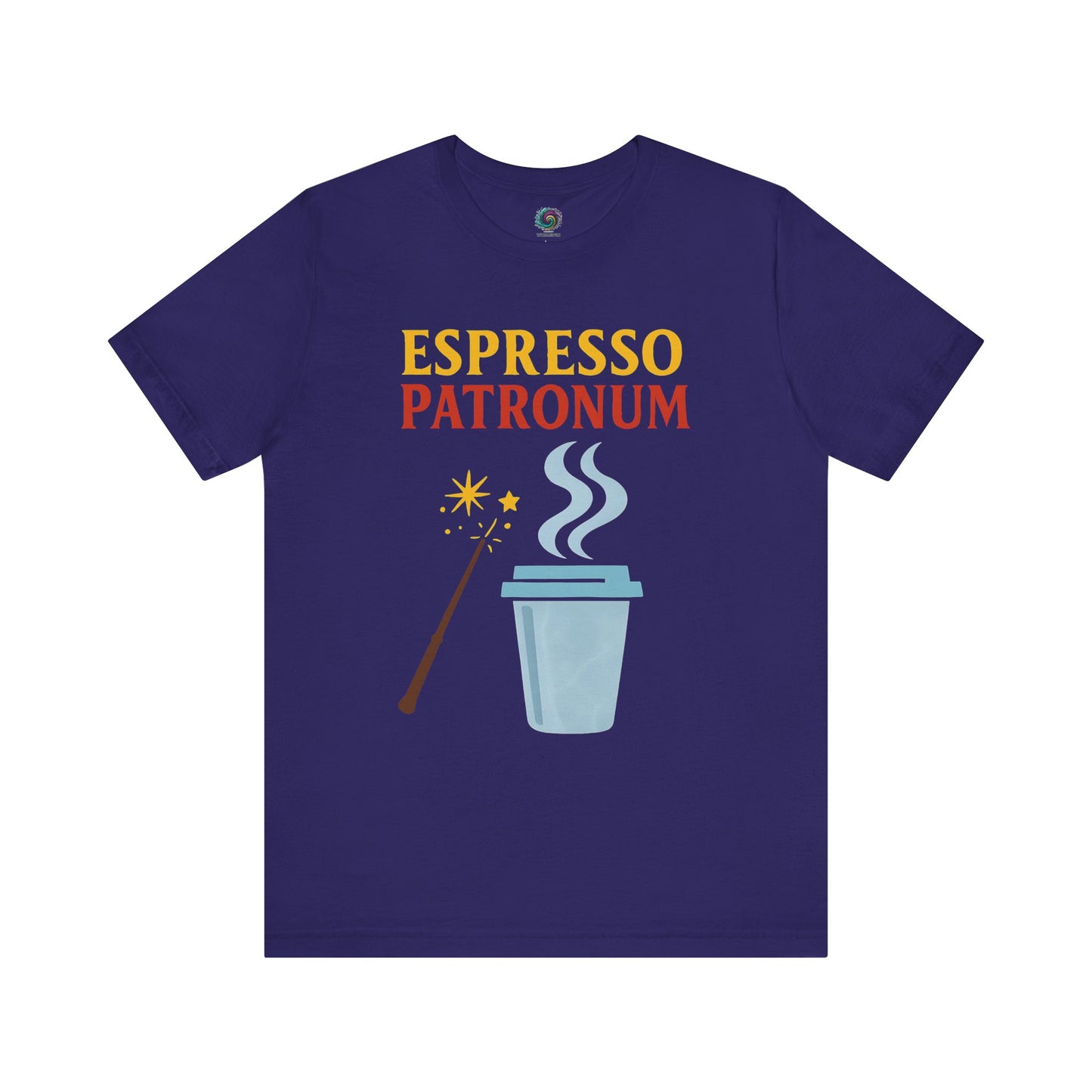 Espresso Patronum T-Shirt – Funny Coffee & Wizard Parody Tee