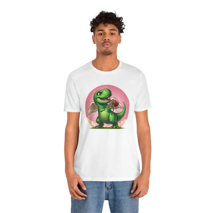Cupidsaurus Rex T-Shirt – Funny Dinosaur Cupid Valentine’s Day Tee