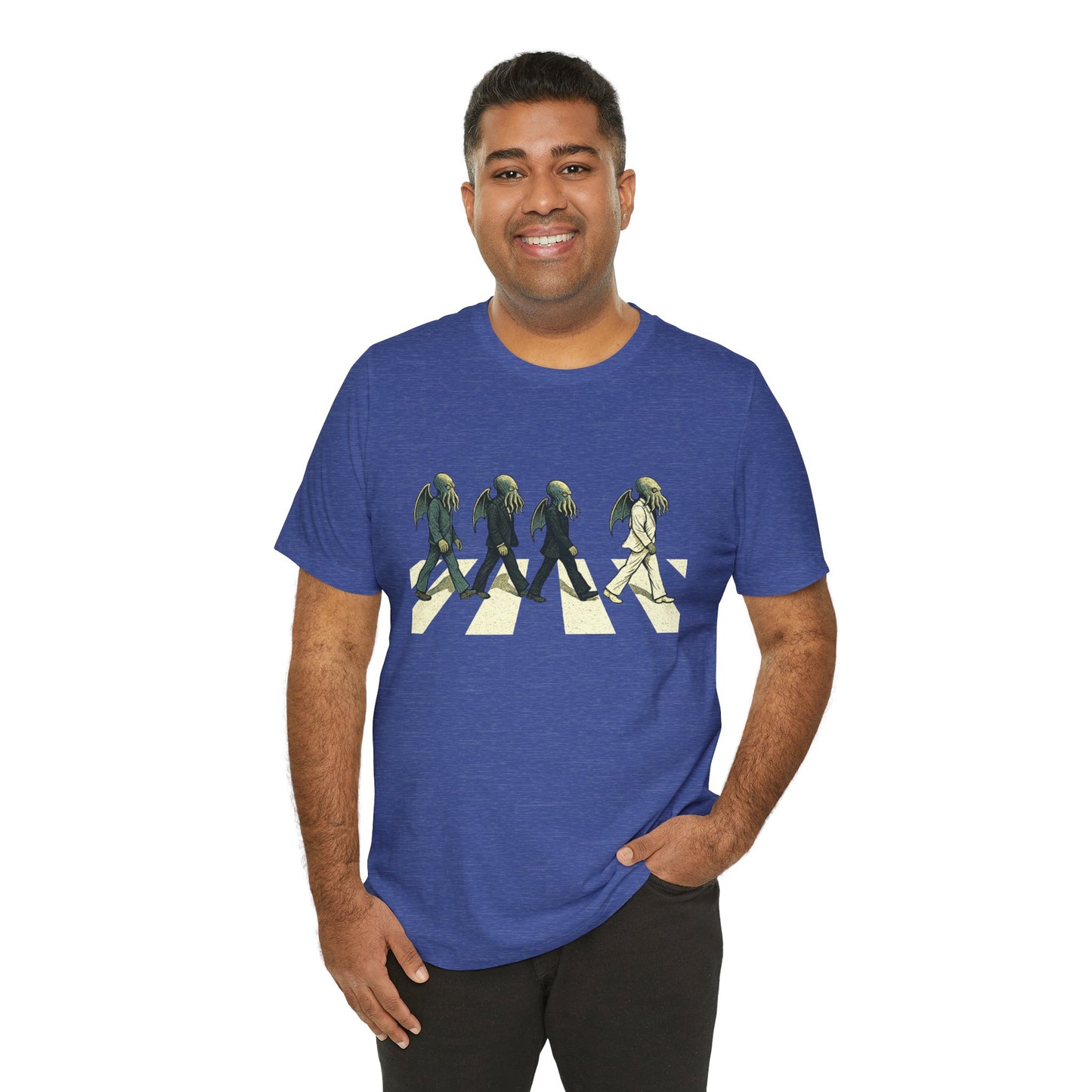 Cthulhu Crossing T-Shirt – Beatles Abbey Road Parody Tee | WhimSpin