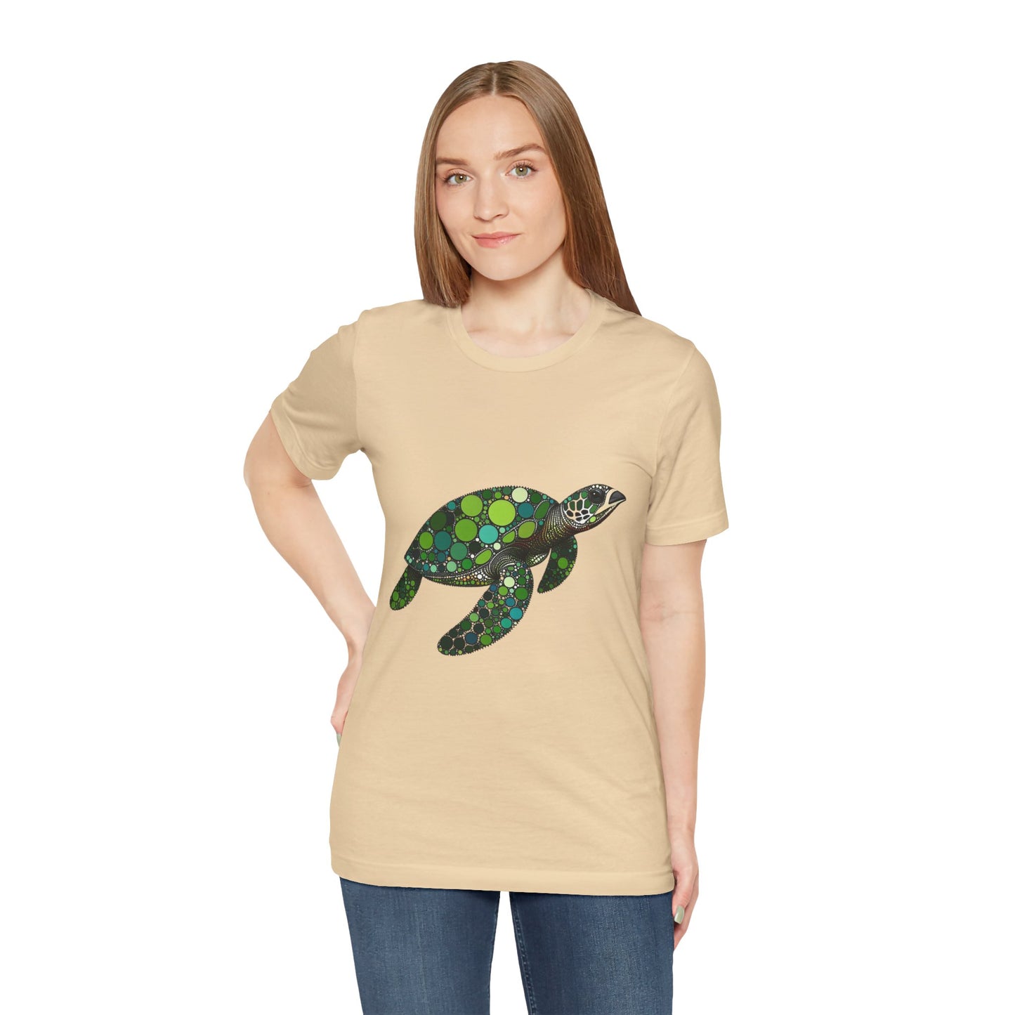 Geometric Sea Turtle T-Shirt – Eco Ocean Vibes Graphic Tee - WhimSpin - https://whimspin.com
