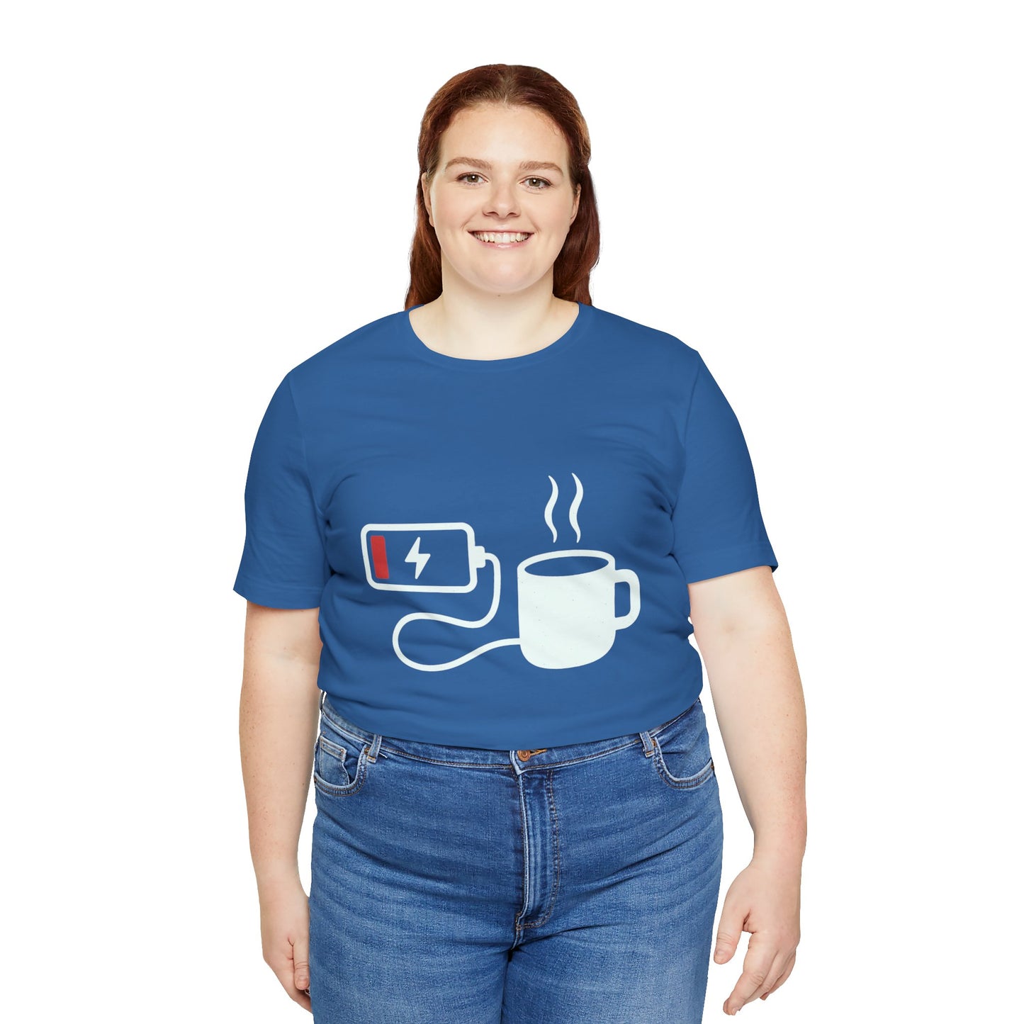 Low Battery Need Coffee Tee – Funny Caffeine Graphic T-Shirt
