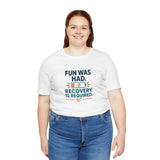 White crew-neck T-shirt with 