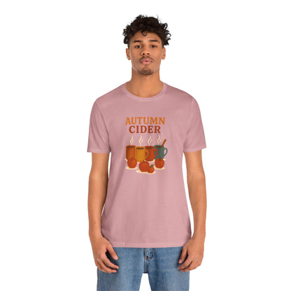 Autumn Cider T-Shirt – Cozy Fall Graphic Tee with Steaming Mugs