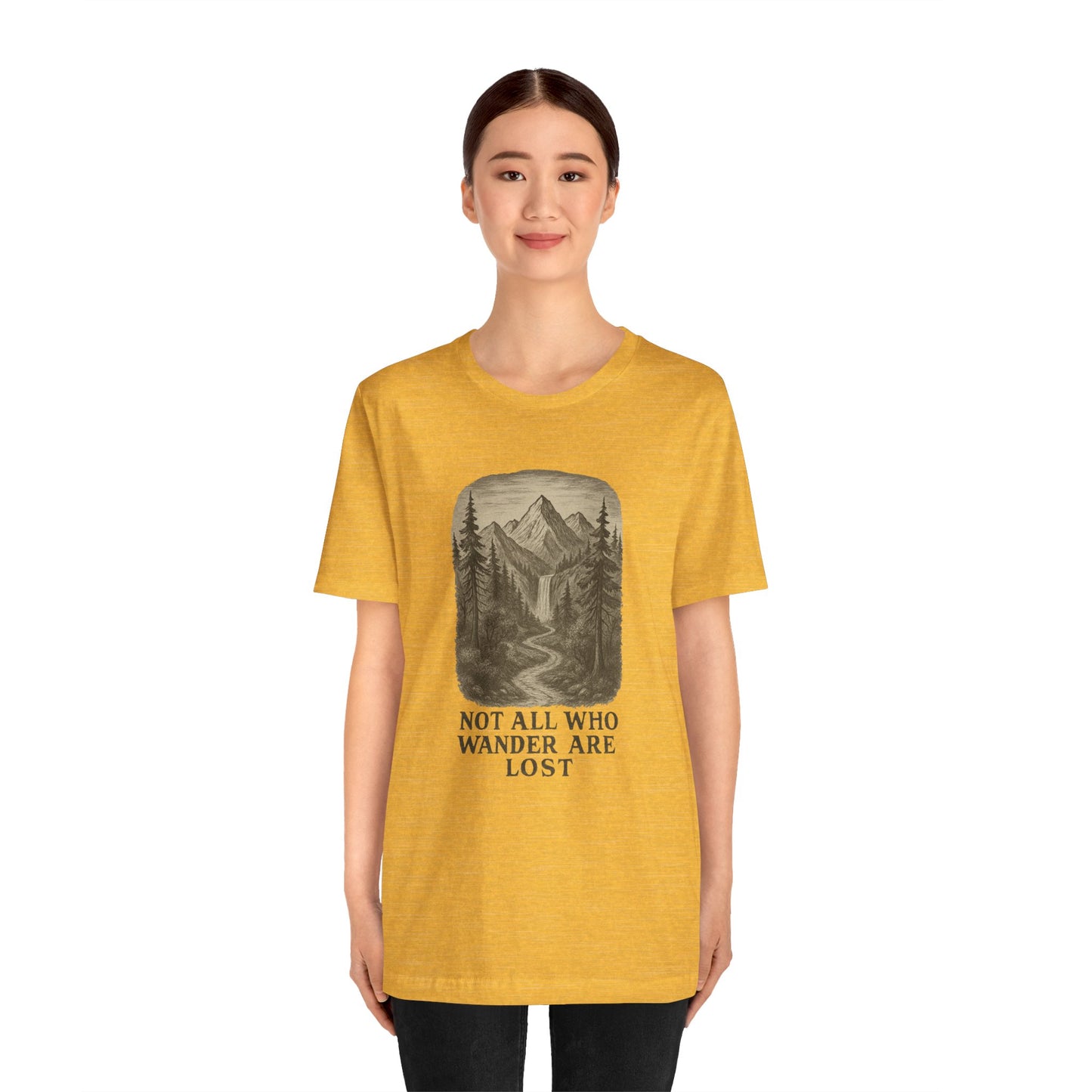 Not All Who Wander Are Lost T-Shirt – Tolkien Travel Tee for Nature Lovers