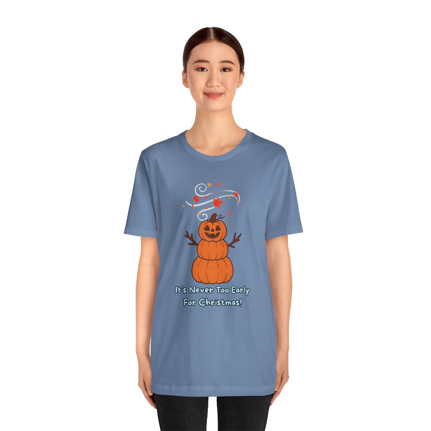 Pumpkin Snowman Shirt – Funny Halloween Christmas Mashup Tee