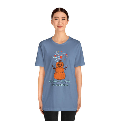 Pumpkin Snowman Shirt – Funny Halloween Christmas Mashup Tee