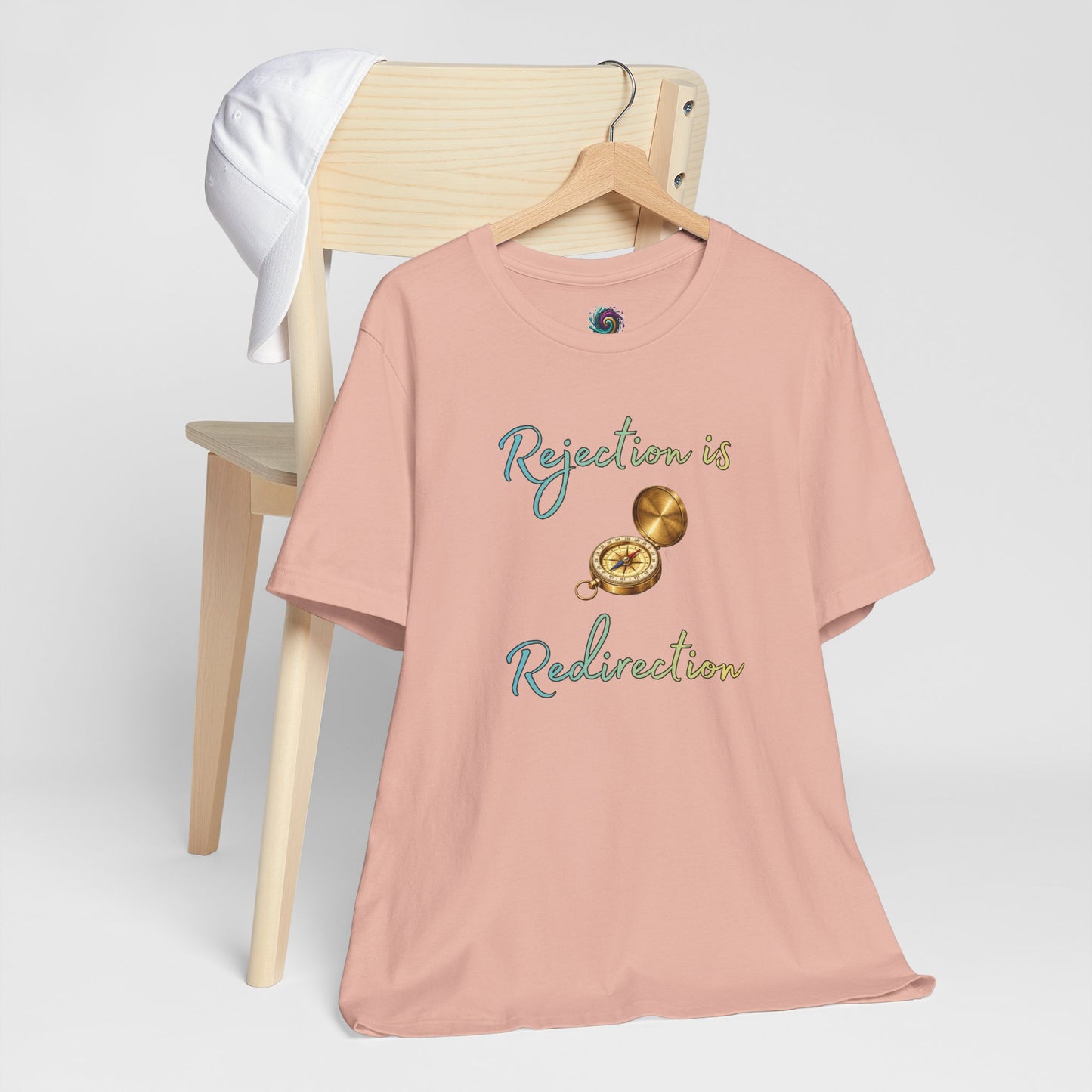 Rejection Is Redirection T-Shirt – Motivational Compass Quote Tee