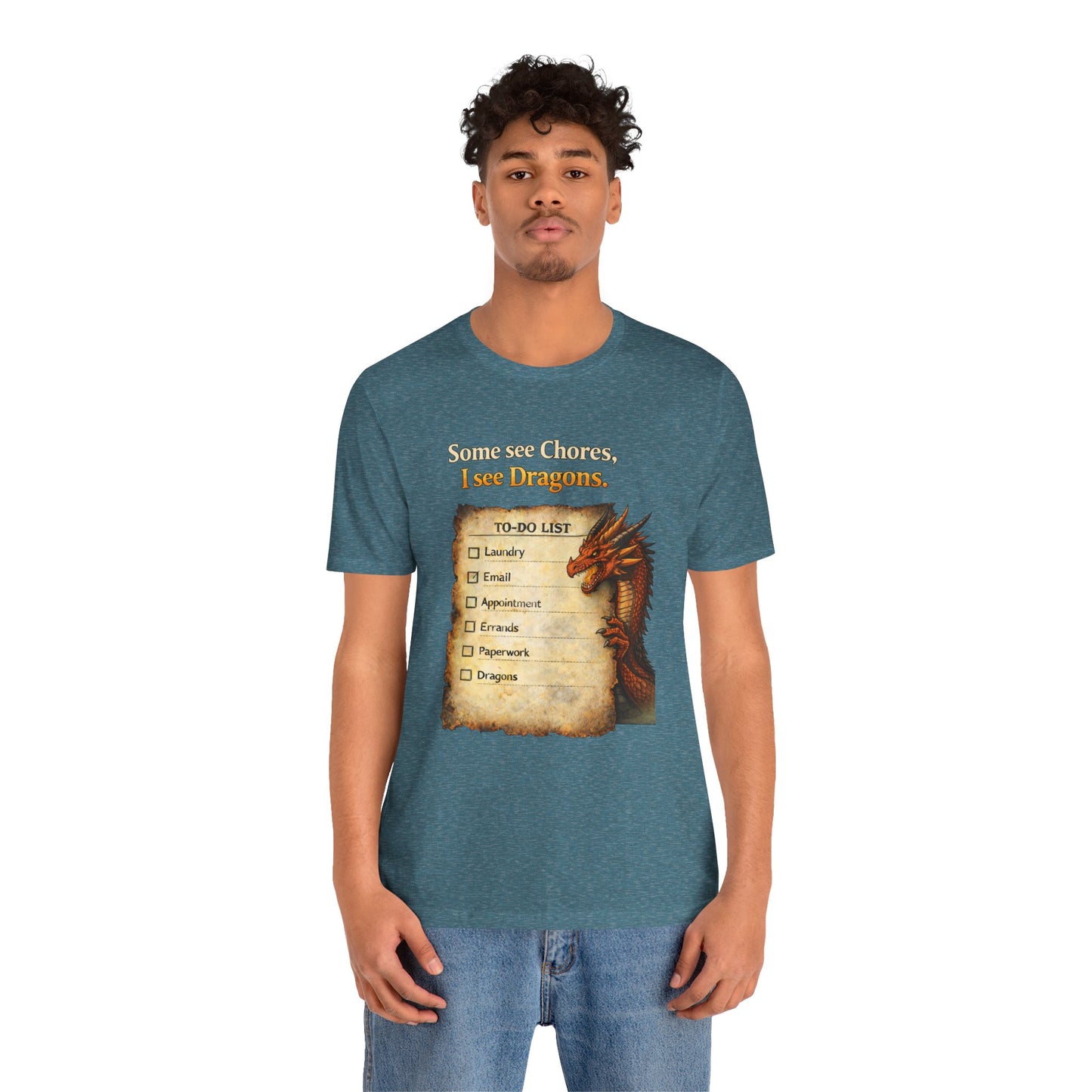 Some See Chores I See Dragons T-Shirt – Funny Fantasy Tee